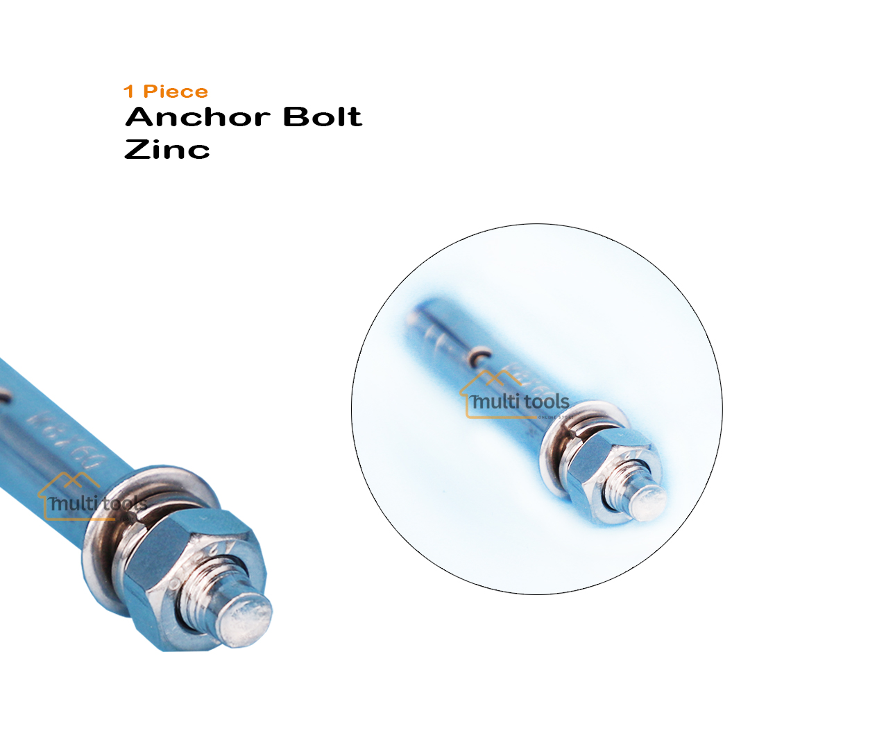 Anchor Bolt Blue White Zinc [1Pcs]